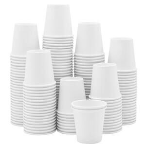 Small Disposable White Paper Cups- 3 oz - 300 Count